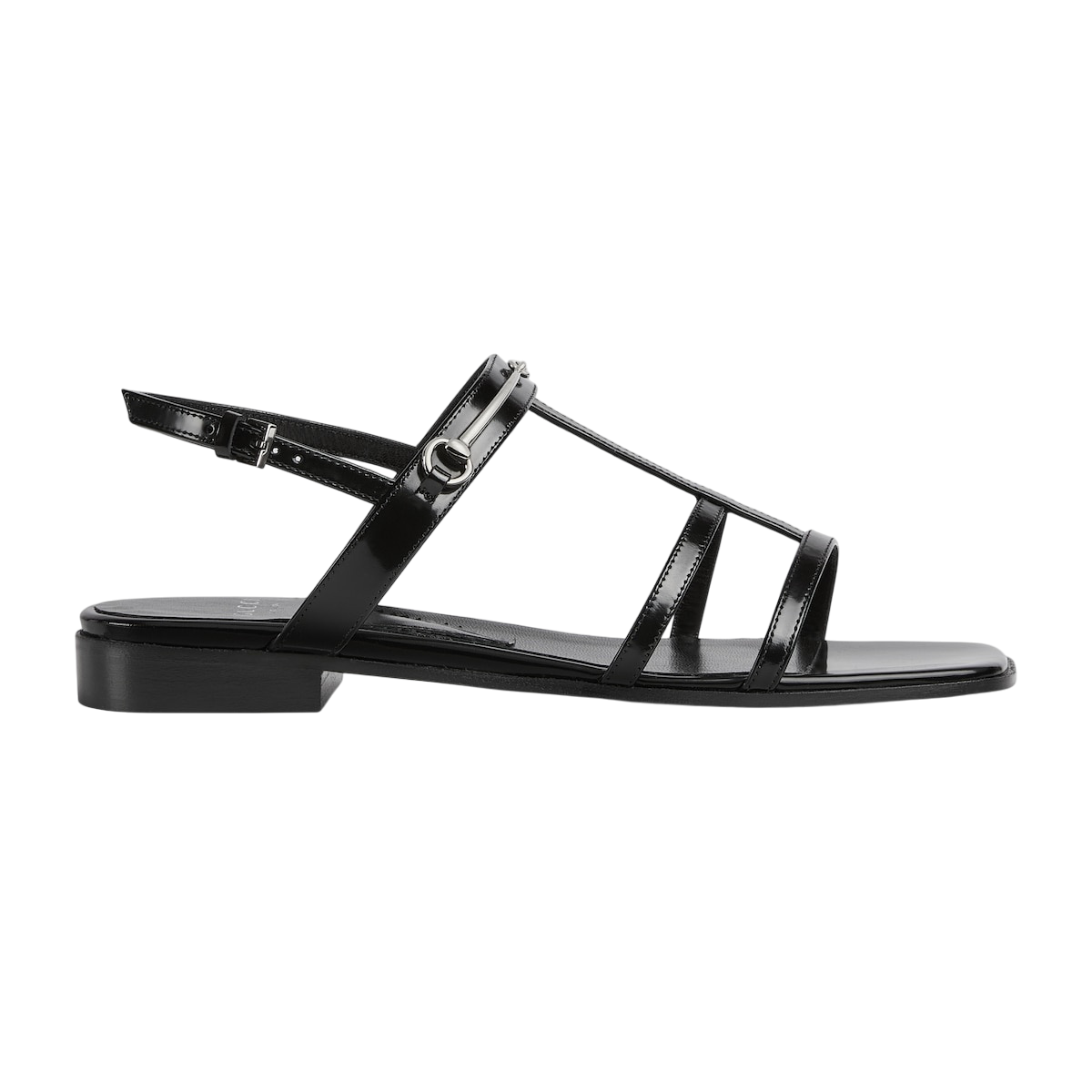 GUCCI GG SLIM HORSEBIT FLAT SANDAL
