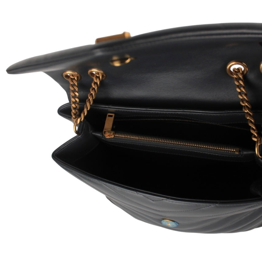 YSL LOULOU CHAIN QUILTED LEATHER SHOULDER BAG MEDIUM