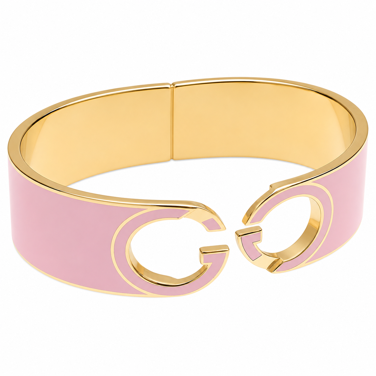 GUCCI GG ENAMEL BANGLE INTERLOCKING  BRACELET