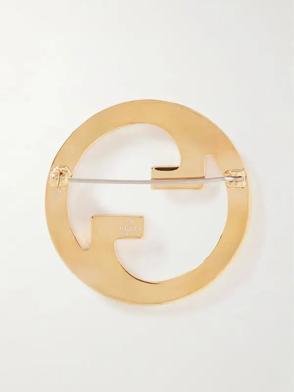 GUCCI GG BLONDIE CRYSTAL PIN BROOCH