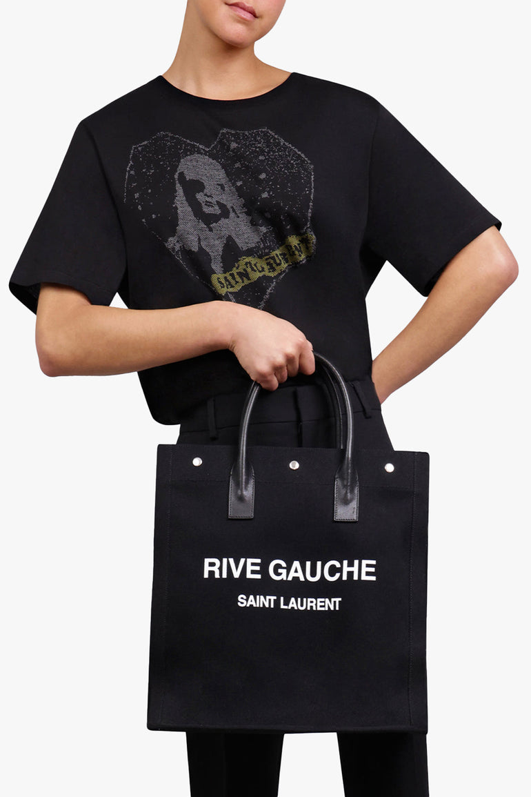 YVES SAINT LAURENT YSL RIVE GAUCHE BLACK TOTE SMALL