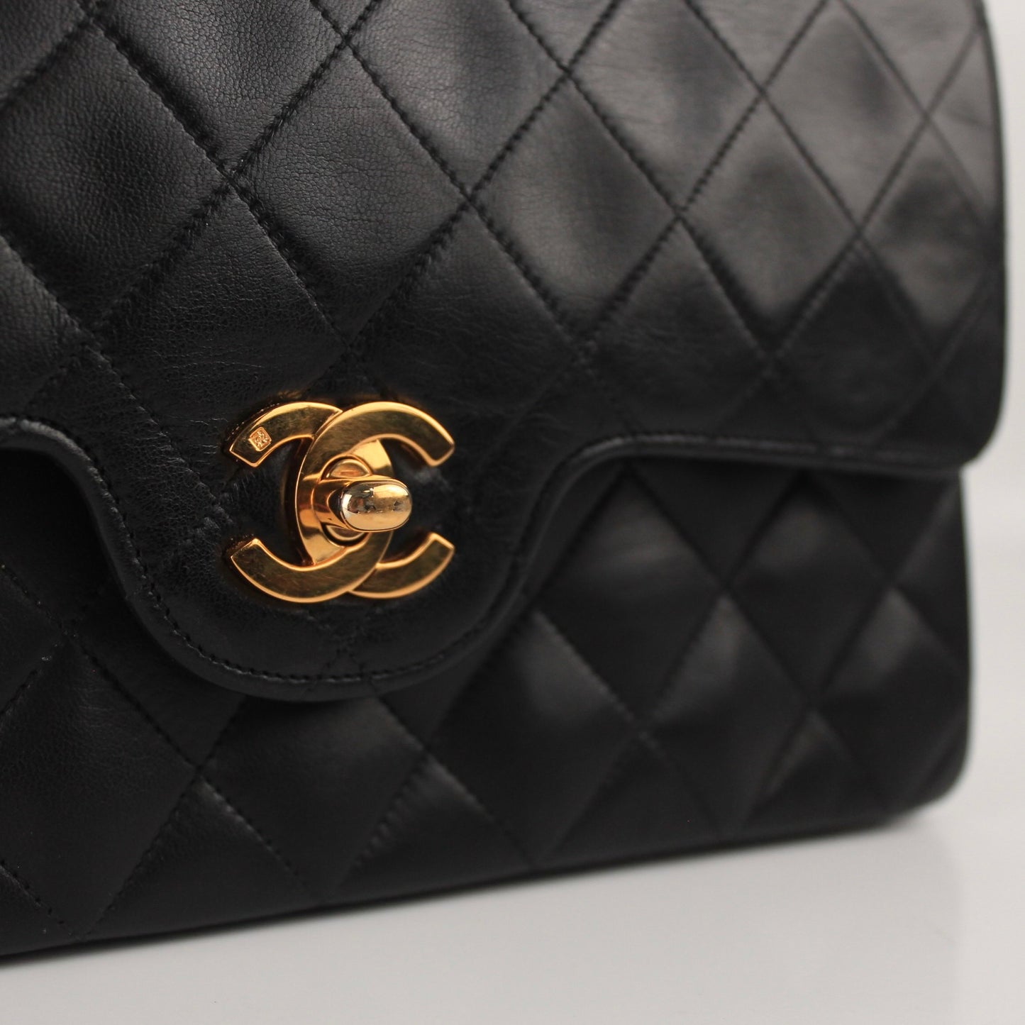 CHANEL CC DOUBLE FLAP SHOULDER BAG