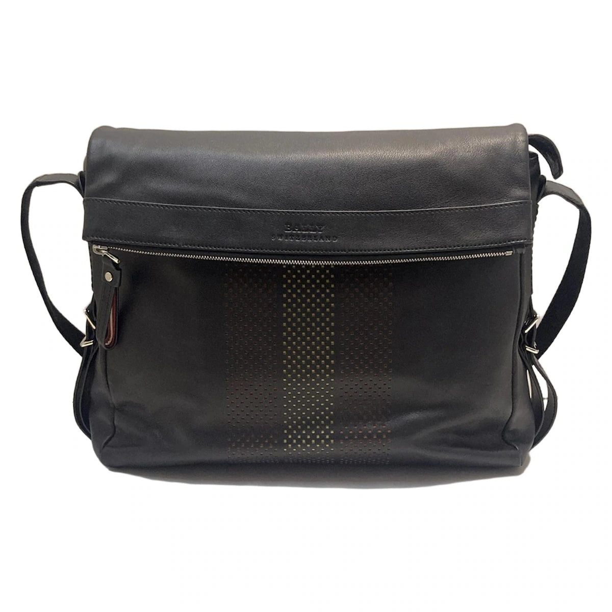 BALLY SWITZERLAND LEATHER MESSENGER CROSSBODY BAG