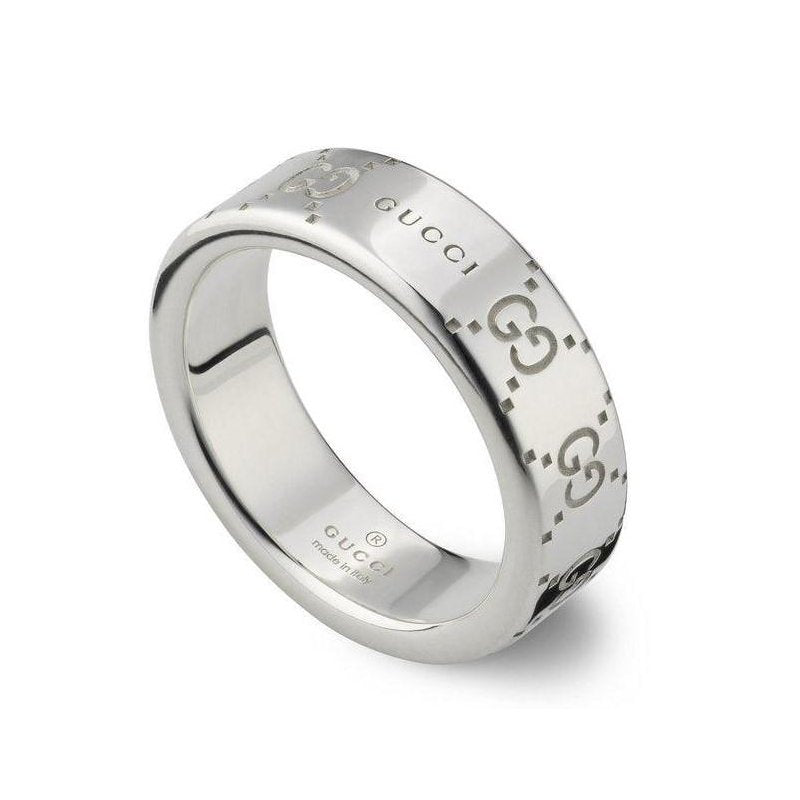 GUCCI GG STERLING SILVER 6MM RING