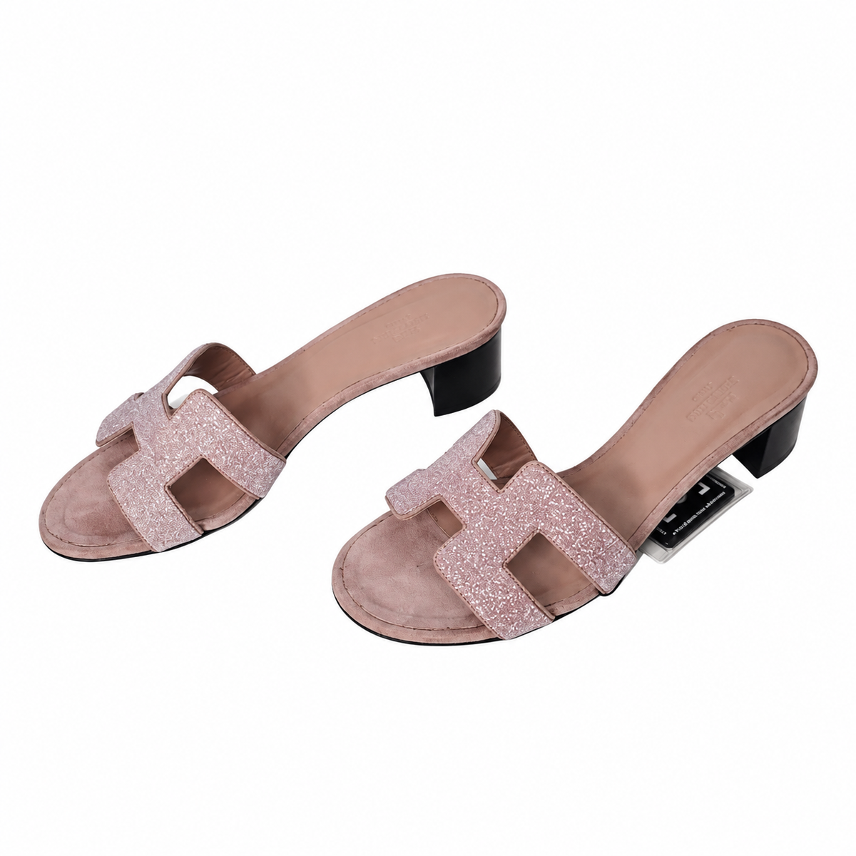 HERMES OASIS GLITTER SANDALS