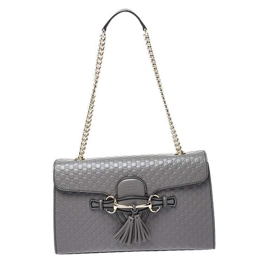 GUCCI Grey Leather Bag