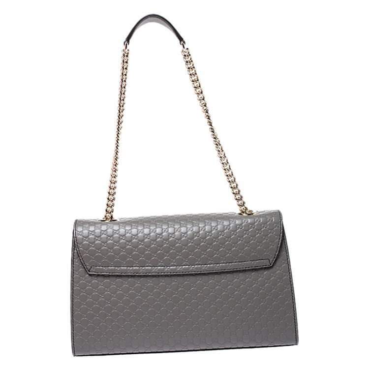 GUCCI Grey Leather Bag