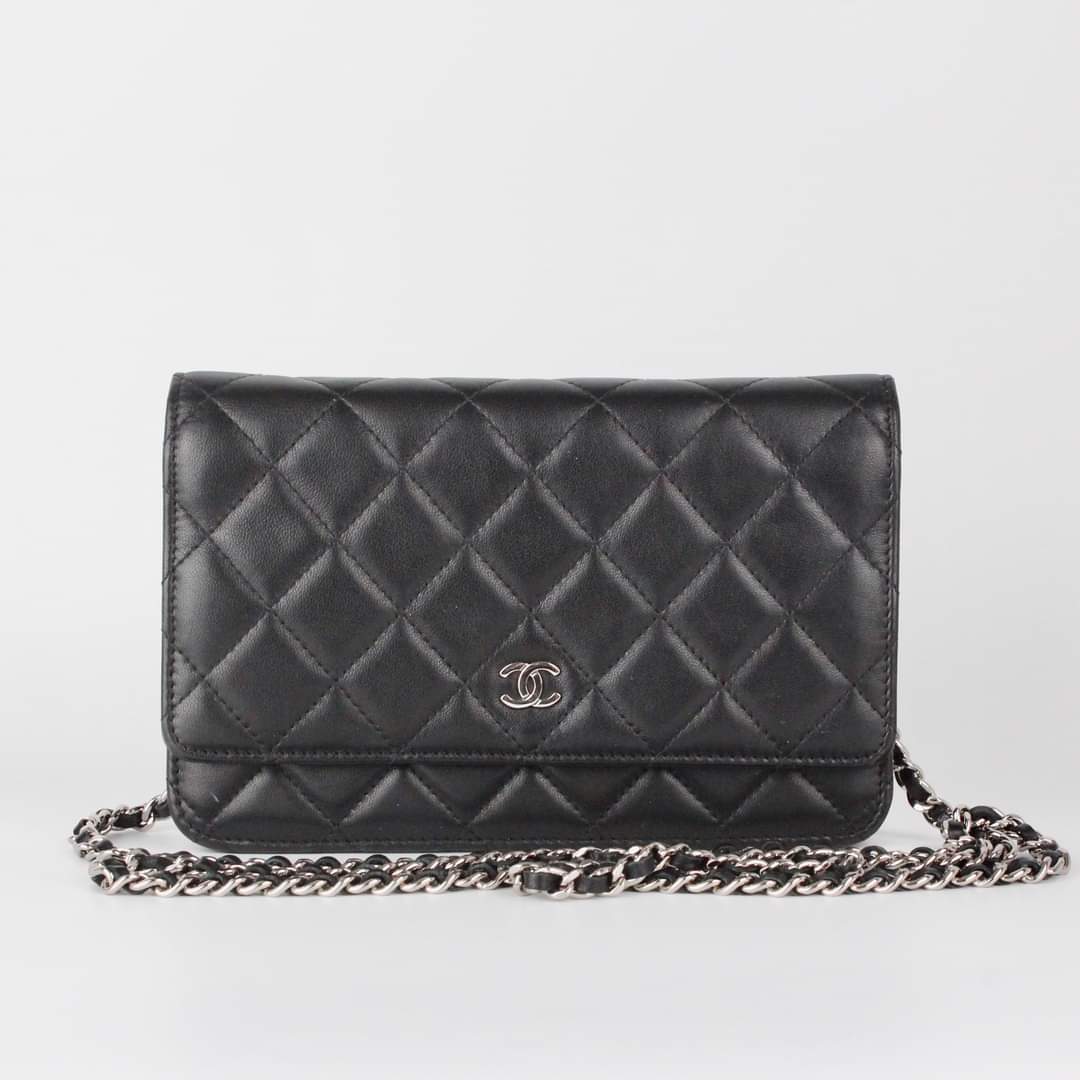 CHANEL WOC BLACK LAMBSKIN