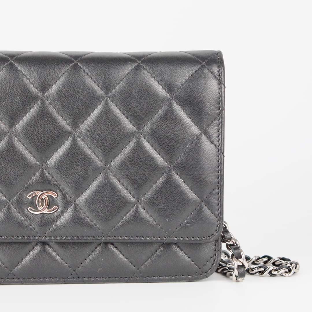 CHANEL WOC BLACK LAMBSKIN