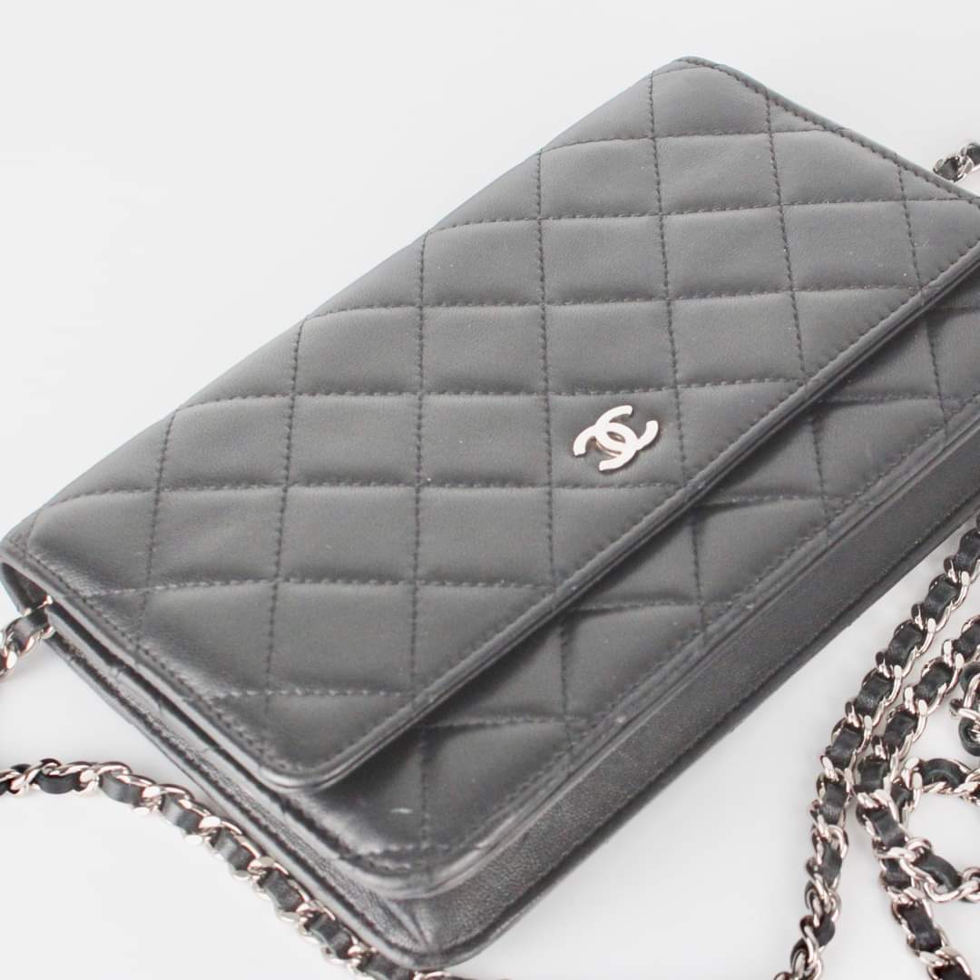 CHANEL WOC BLACK LAMBSKIN