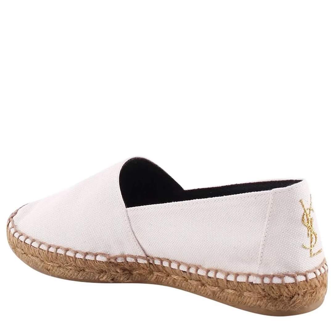 YSL WHITE CANVAS ESPADRILLE