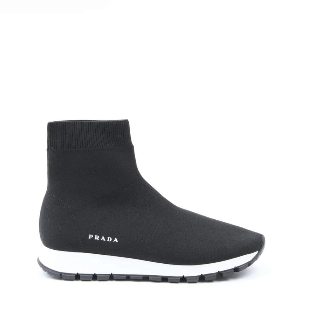 PRADA BLACK KNIT SOCK