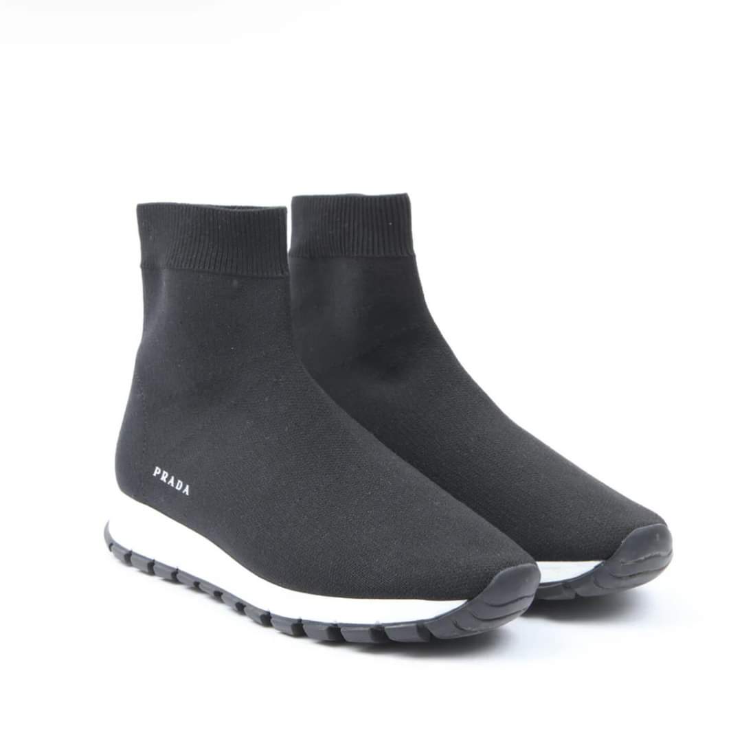 PRADA BLACK KNIT SOCK