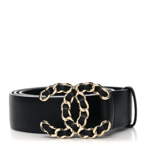 CHANEL LAMBSKIN CC CHAIN BELT