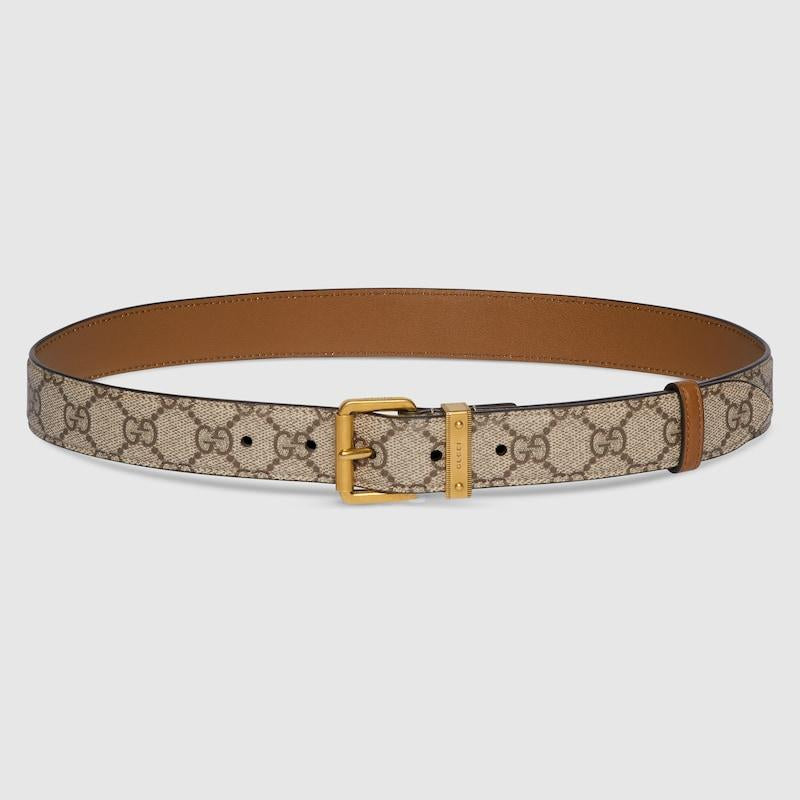 GUCCI GG SUPREME JACQUARD CANVAS UNISEX BELT