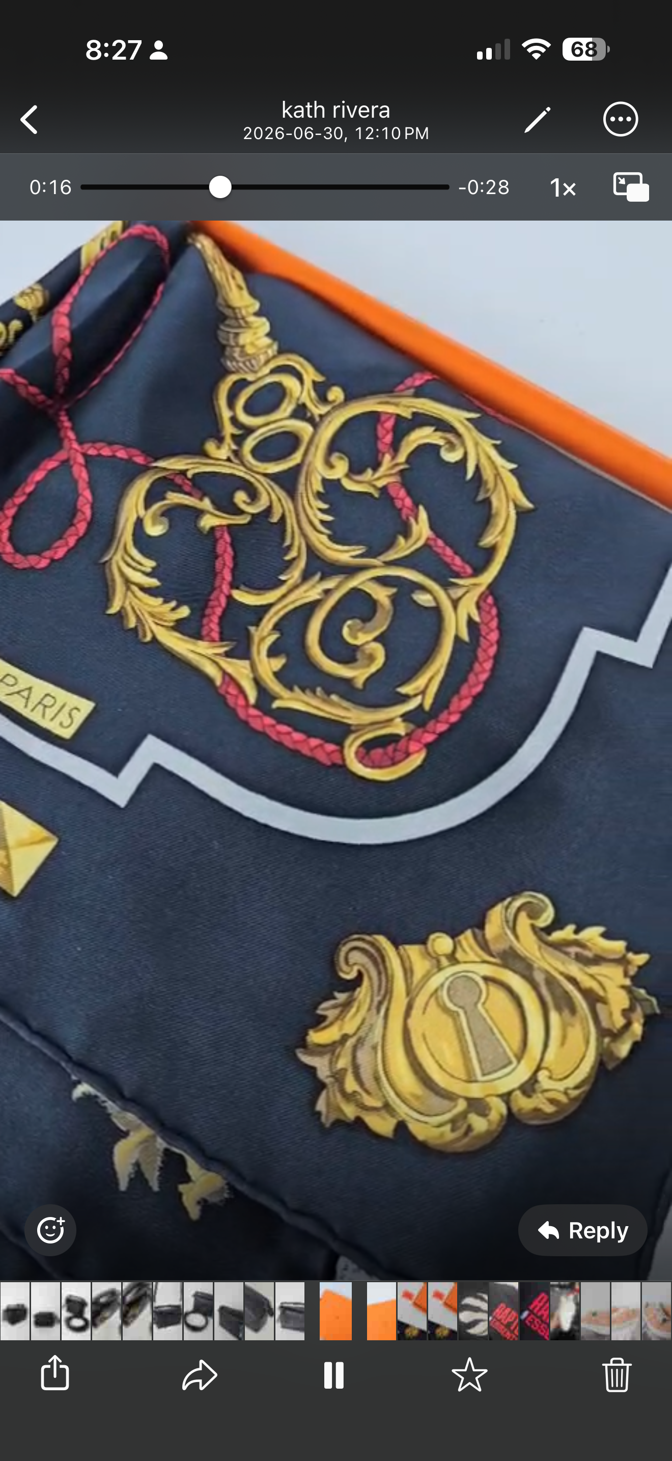 HERMES SILK SCARF PARIS LES CLEFS CATY LATHAM