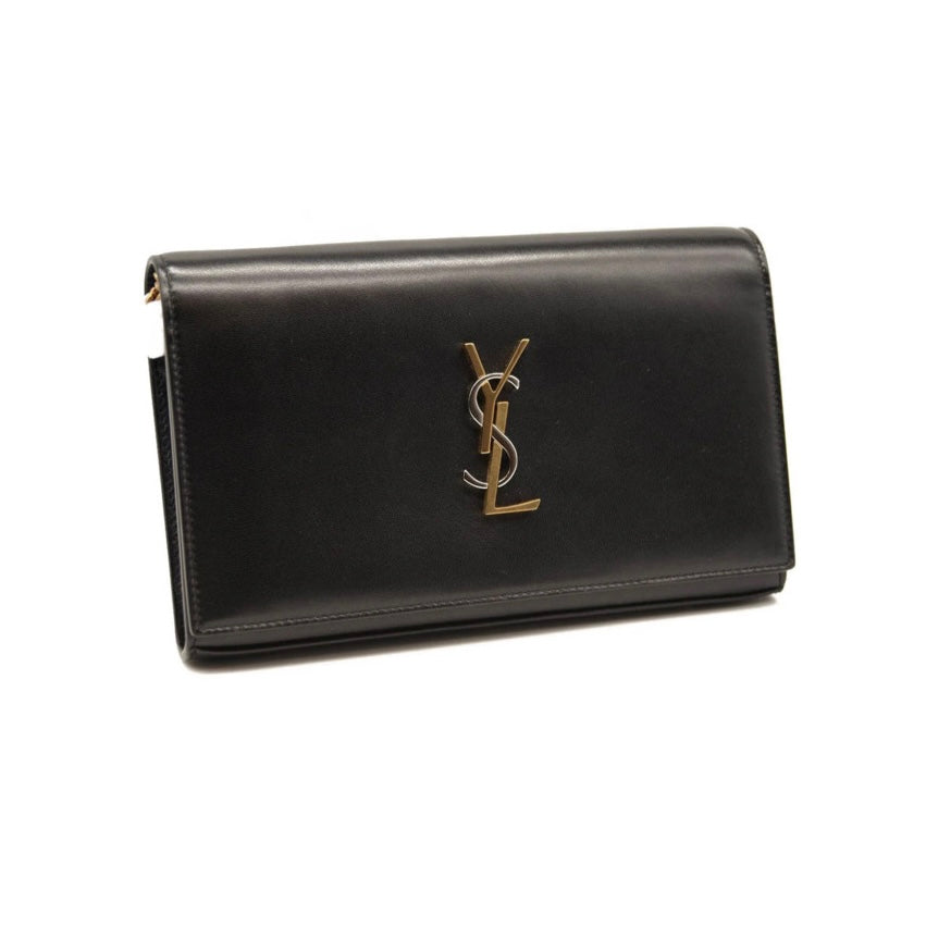 YSL YVES SAINT LAURENT MONOGRAM CASSANDRA TRI METAL CHAIN WOC