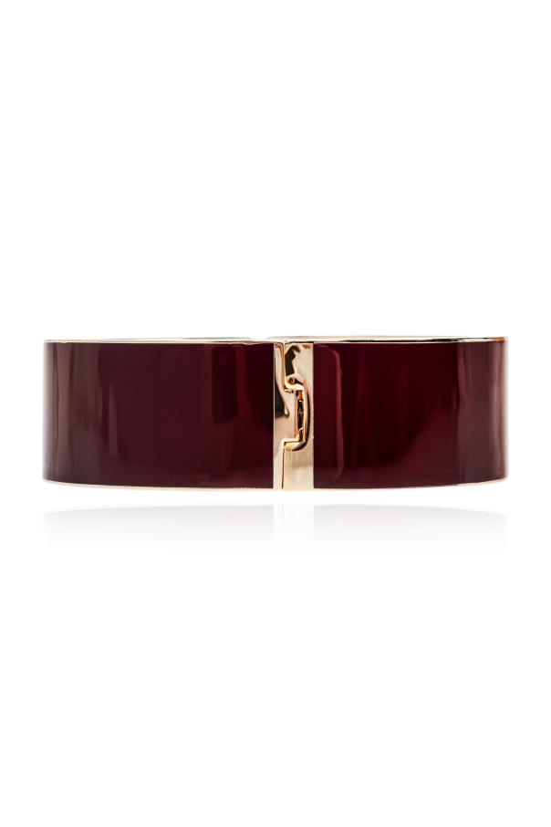 GUCCI GG ENAMEL BANGLE INTERLOCKING  BRACELET