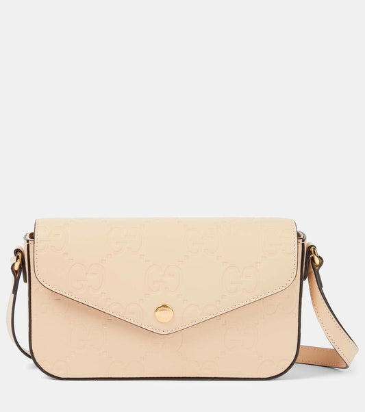 GUCCI GG SUPER MINI EMBOSSED SHOULDER BAG