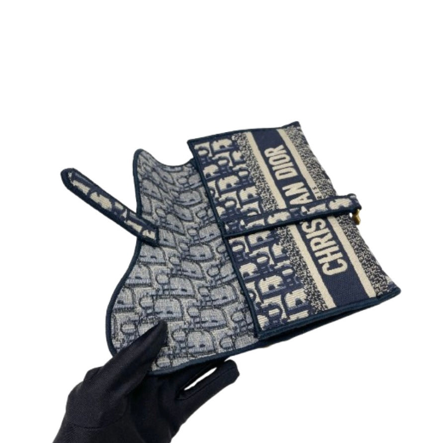 CHRISTIAN DIOR OBLIQUE SLIM SADDLE POUCH/ CROSSBODY/ BELT BAG