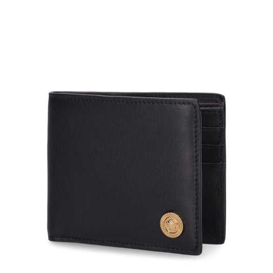 VERSACE LEATHER LOGO BIFOLD WALLET