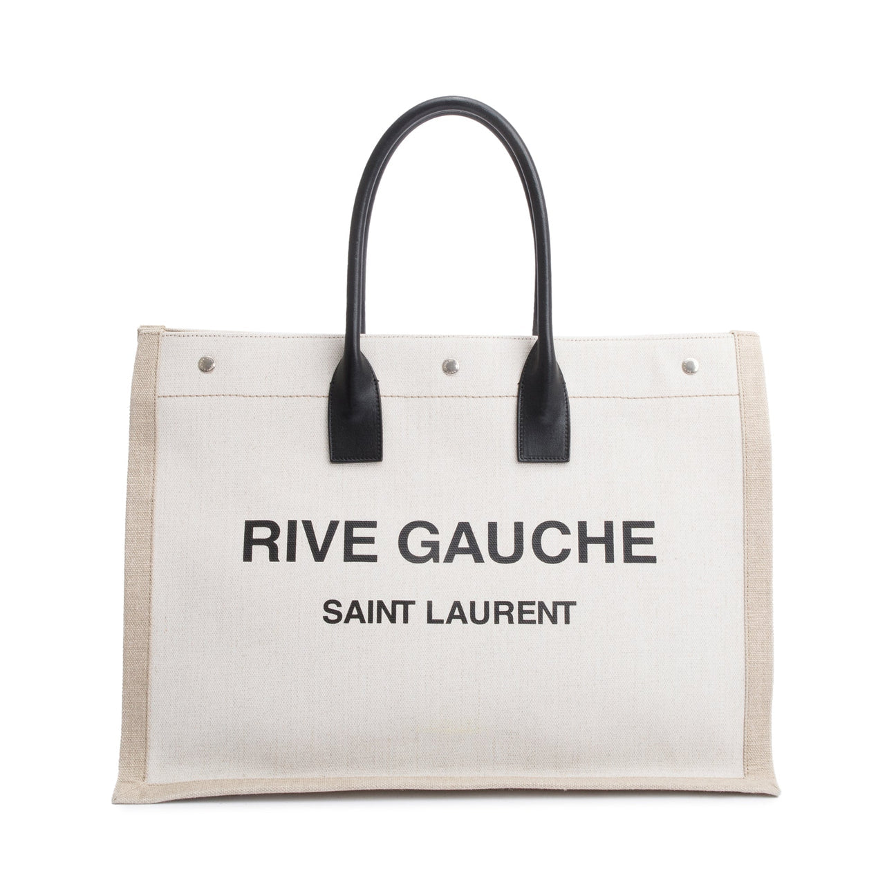 YVES SAINT LAURENT YSL RIVE GAUCHE BEIGE LARGE TOTE