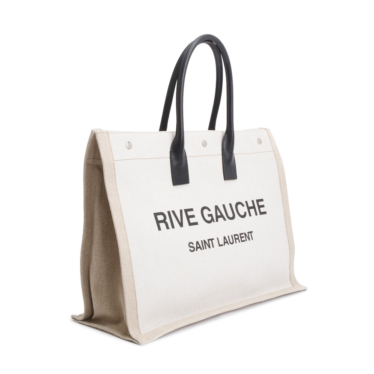 YVES SAINT LAURENT YSL RIVE GAUCHE BEIGE LARGE TOTE