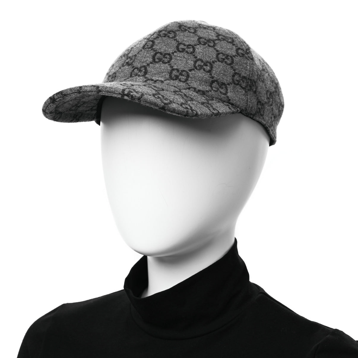 GUCCI COVERED WOOL GG MONOGRAM BASEBALL HAT UNISEX