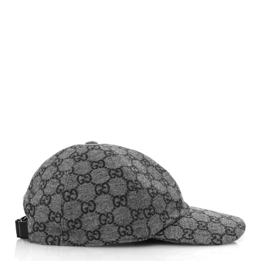 GUCCI COVERED WOOL GG MONOGRAM BASEBALL HAT UNISEX