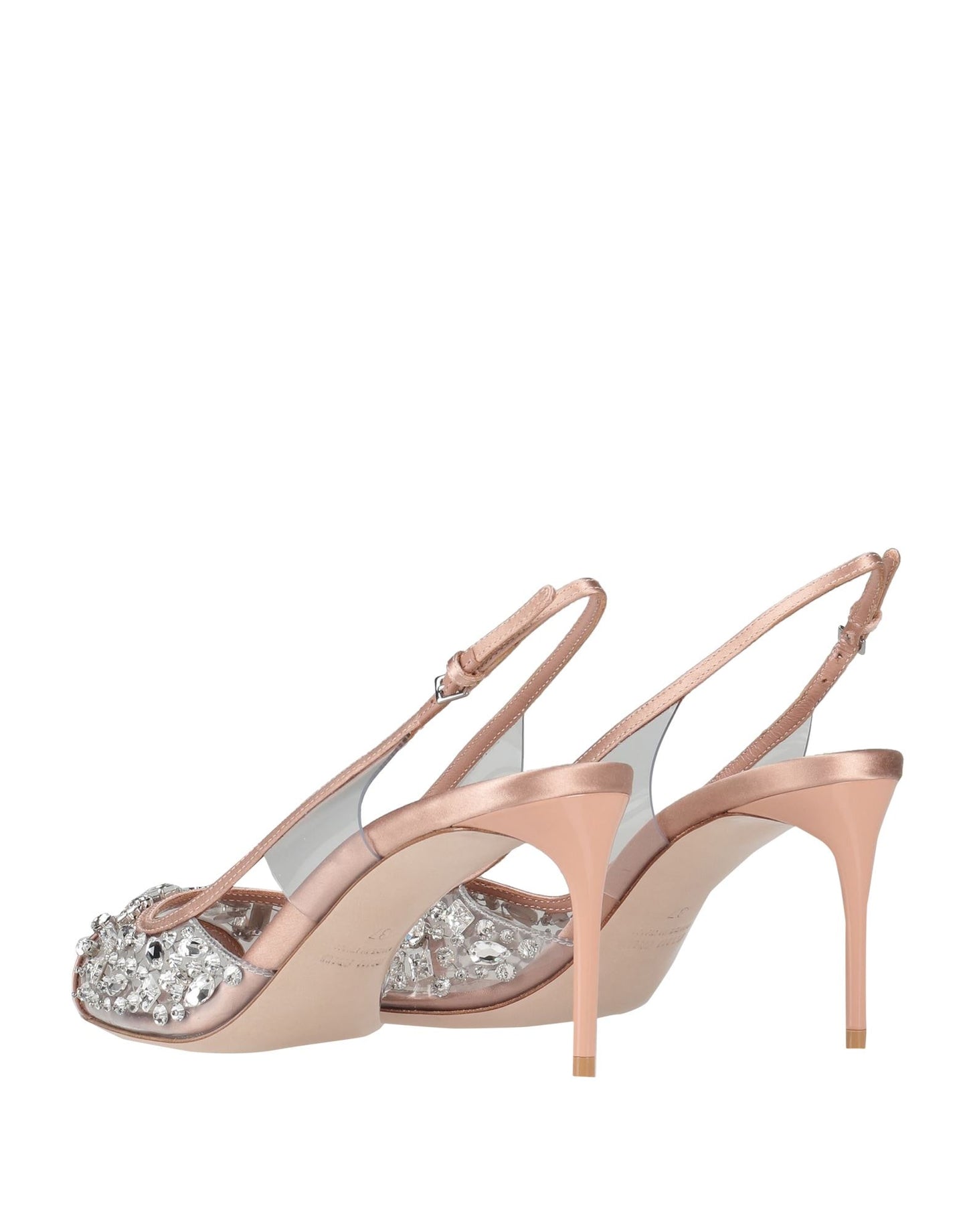 MIU MIU CRYSTAL SATIN SLING BACK