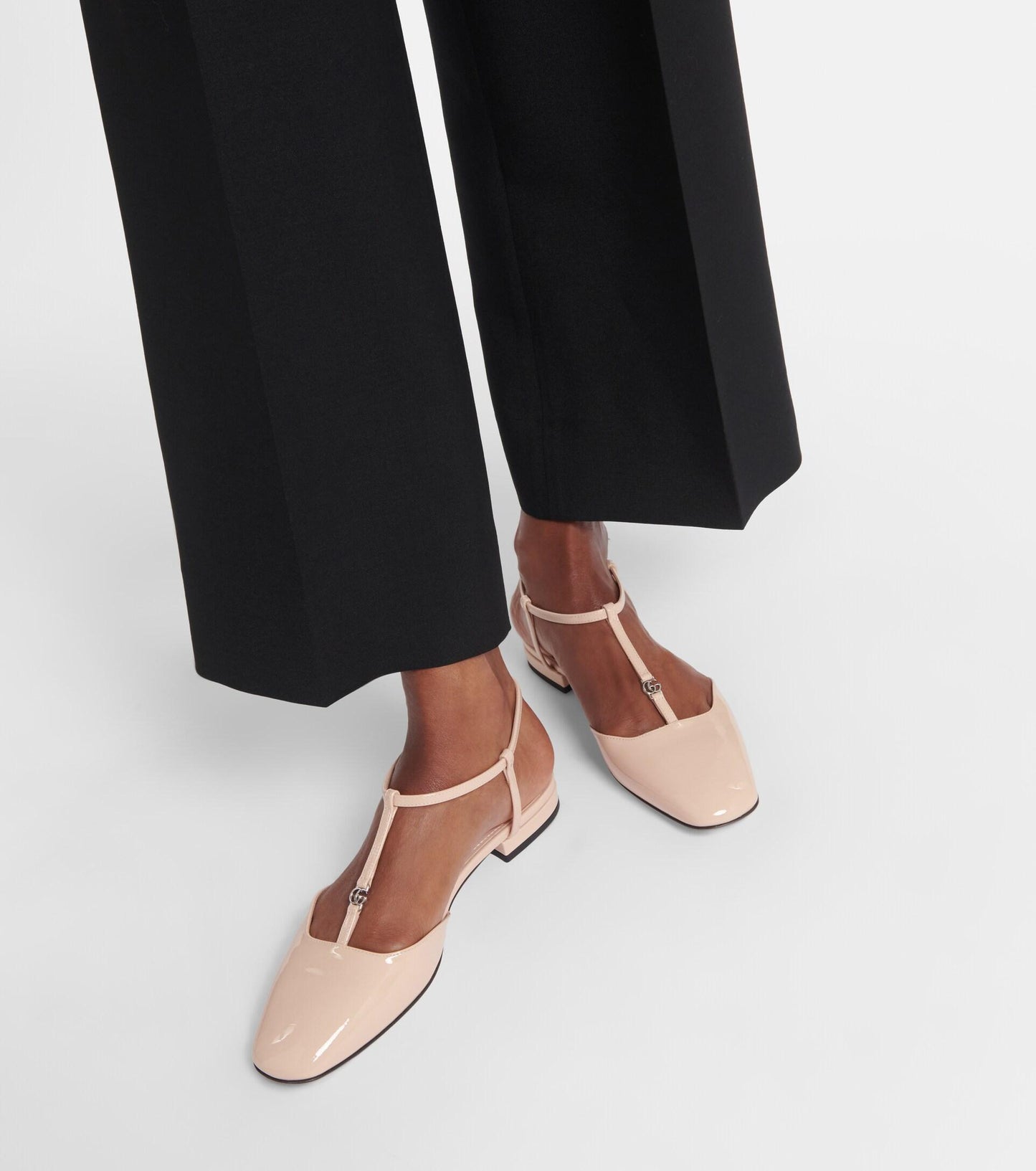 GUCCI CRYSTAL DOUBLE G BALLET FLAT