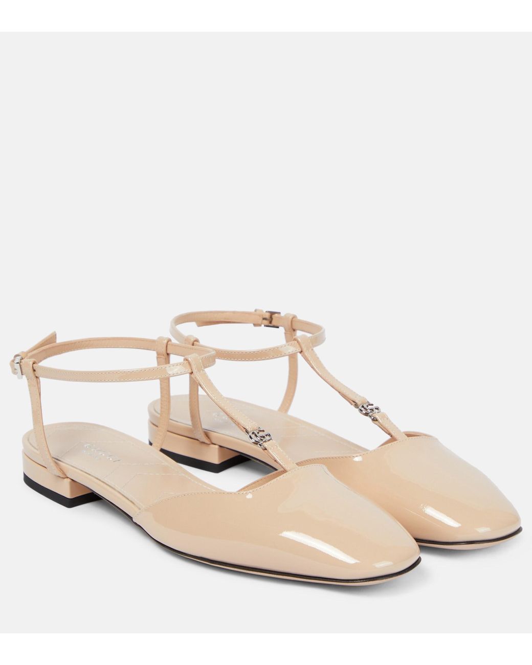 GUCCI CRYSTAL DOUBLE G BALLET FLAT