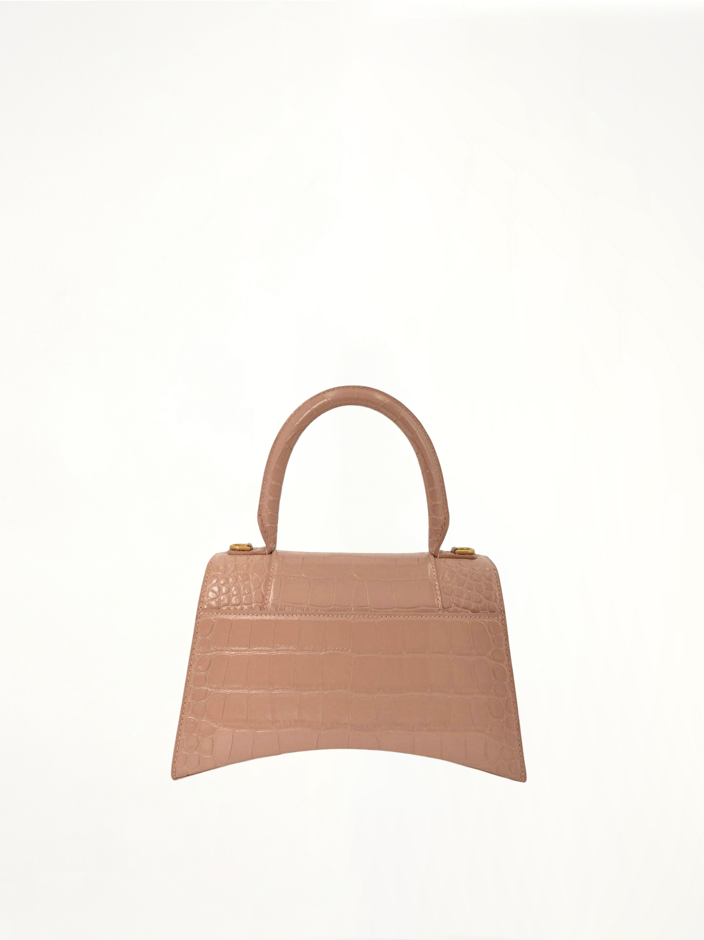 BALENCIAGA HOURGLASS SMALL CROC LEATHER